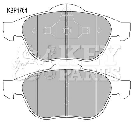 KEY PARTS Комплект тормозных колодок, дисковый тормоз KBP1764